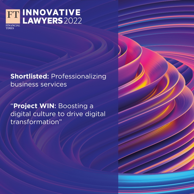 Ontier shortlisted for the FT Innovative Lawyers Awards Europe 2022